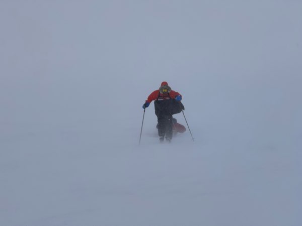 Hero skier Mikko heading towards the South Pole